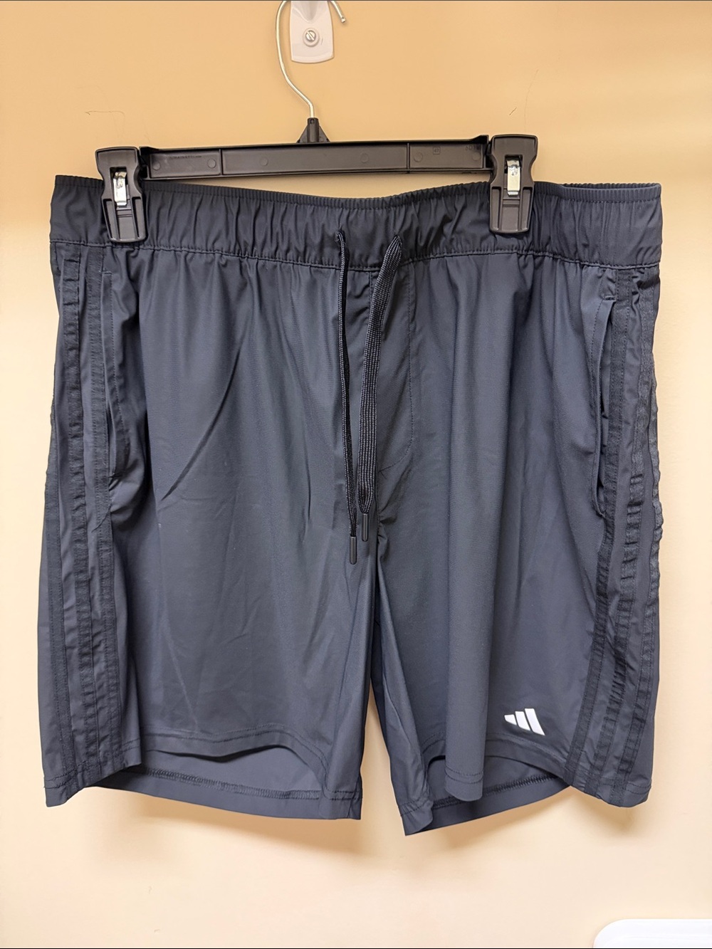 adidas Men's Black Athletic Training Shorts with Drawstring